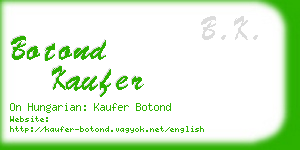 botond kaufer business card